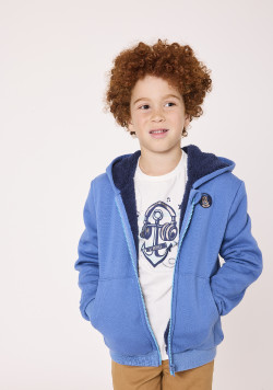 Veste doublée polaire bleu Garçon