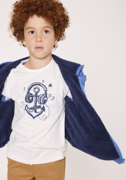 Veste doublée polaire bleu Garçon