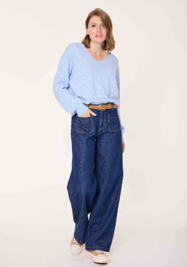 Jean large femme brut 100% coton - EOM Jean large femme brut 100% coton - EOM