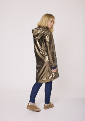Coupe vent long cuivre irisé Femme Coupe vent long cuivre irisé Femme
