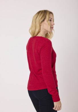 T-shirt manches longues femme col V rouge T-shirt manches longues femme col V rouge