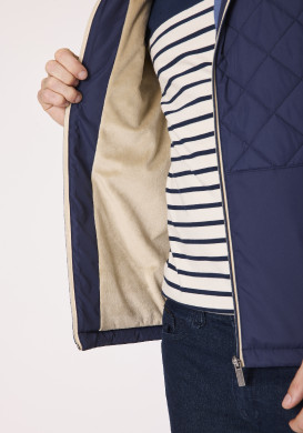 Doudoune doublée à capuche Bleu marine Homme Doudoune doublée à capuche Bleu marine Homme