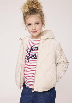 Doudoune matelassée beige doré Fille