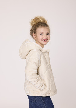 Doudoune matelassée beige doré Fille