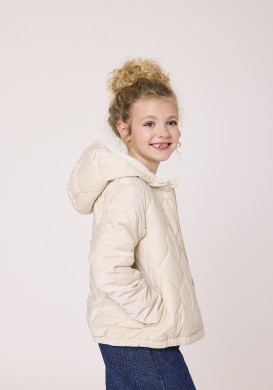 Doudoune matelassée beige doré Fille Doudoune matelassée beige doré Fille