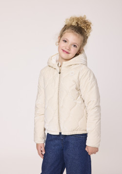 Doudoune matelassée beige doré Fille