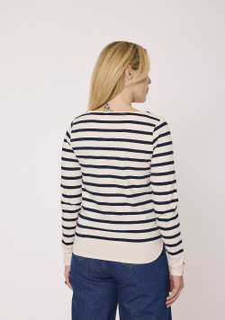 Marinière femme manches longues bleu marine