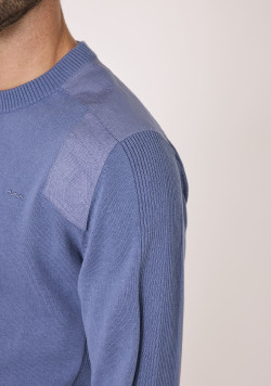 Pull 100% coton Bleu Homme