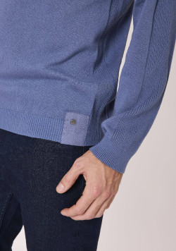 Pull 100% coton Bleu Homme