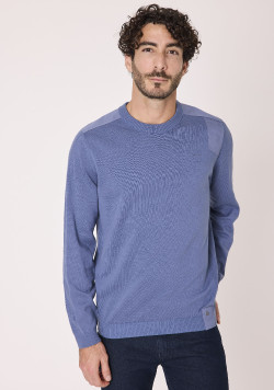 Pull 100% coton Bleu Homme