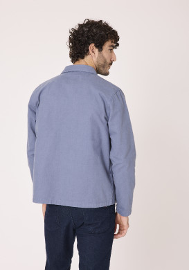 Veste vareuse 100% coton manches longues Bleu Homme Veste vareuse 100% coton manches longues Bleu Homme