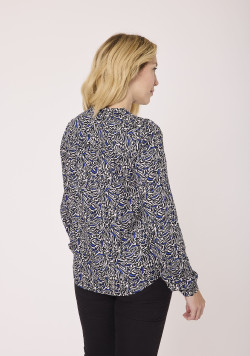 Blouse manches longues 100% viscose imprimé Femme