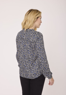 Blouse manches longues 100% viscose imprimé Femme Blouse manches longues 100% viscose imprimé Femme
