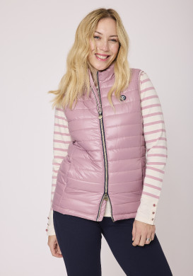 Doudoune sans manches Vieux Rose Femme