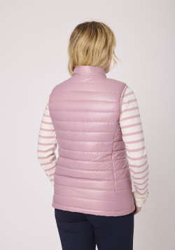 Doudoune sans manches Vieux Rose Femme