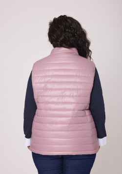 Doudoune sans manches Vieux Rose Femme