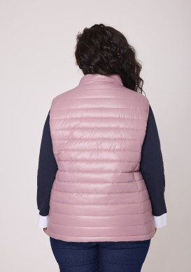 Doudoune sans manches Vieux Rose Femme