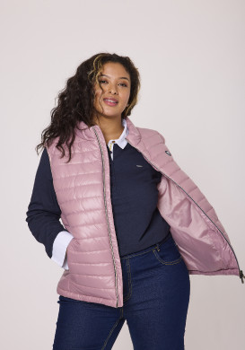 Doudoune sans manches Vieux Rose Femme
