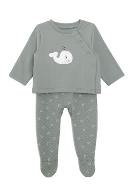 Ensemble mixte pantalon et haut Vert d'eau Bébé Ensemble mixte pantalon et haut Vert d'eau Bébé