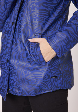 Ciré doublé polaire imprimé bleu Femme Ciré doublé polaire imprimé bleu Femme