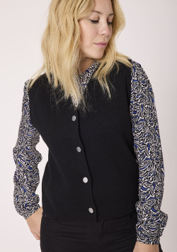 Gilet sans manches noir femme