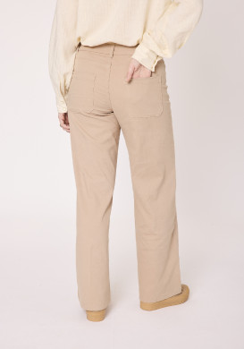 Pantalon Large 7/8ème Beige Femme Pantalon Large 7/8ème Beige Femme