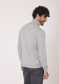 Pull col roulé Gris Homme