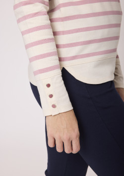 Marinière femme manches longues bleu marine