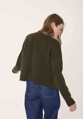 Gilet avec boutons dorés Kaki Femme - EOM Gilet avec boutons dorés Kaki Femme - EOM