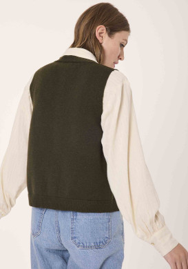 Gilet sans manches kaki Femme - EOM Gilet sans manches kaki Femme - EOM
