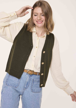 Gilet sans manches kaki Femme - EOM