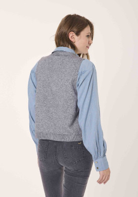 Gilet sans manches gris Femme - EOM Gilet sans manches gris Femme - EOM