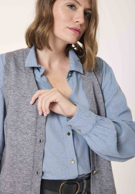 Gilet sans manches gris Femme - EOM Gilet sans manches gris Femme - EOM