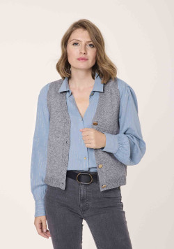 Gilet sans manches gris Femme - EOM