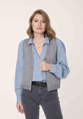 Gilet sans manches gris Femme - EOM Gilet sans manches gris Femme - EOM