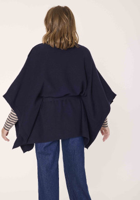 Pull cape Bleu Marine Femme EOM Pull cape Bleu Marine Femme EOM