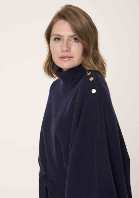 Pull cape Bleu Marine Femme EOM Pull cape Bleu Marine Femme EOM