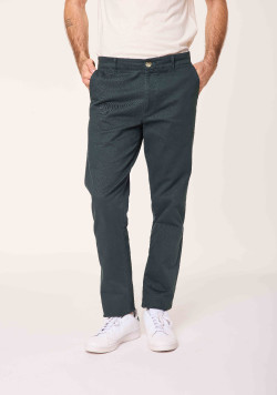 Pantalon homme coupe semi slim vert foncé