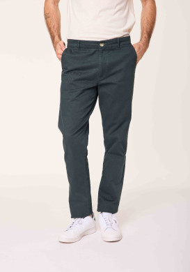 Pantalon homme coupe semi slim vert foncé Pantalon homme coupe semi slim vert foncé