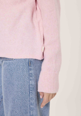 Ensemble Pull manches longues et snood Femme rose pastel Ensemble Pull manches longues et snood Femme rose pastel