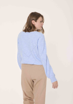 Pull manches longues bleu Femme - EOM