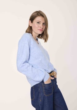 Pull manches longues bleu Femme - EOM