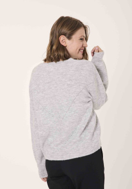 Pull Col V Gris Femme - EOM Pull Col V Gris Femme - EOM