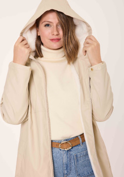 Ciré déperlant doublé fausse fourrure Beige mat Femme - EOM