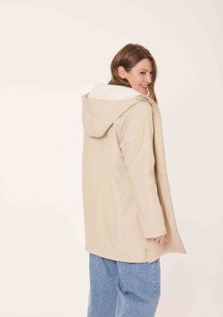 Ciré déperlant doublé fausse fourrure Beige mat Femme - EOM