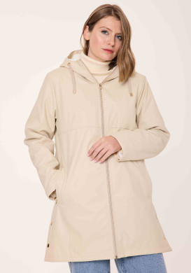 Ciré déperlant doublé fausse fourrure Beige mat Femme - EOM Ciré déperlant doublé fausse fourrure Beige mat Femme - EOM