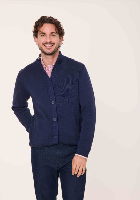 Gilet à boutons Bleu marine Homme - EOM Gilet à boutons Bleu marine Homme - EOM