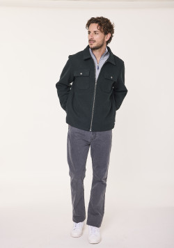 Veste col chemise Vert Homme - EOM