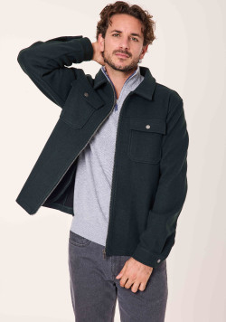 Veste col chemise Vert Homme - EOM