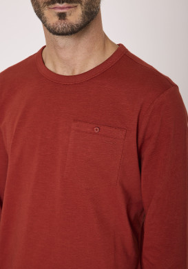 Tee shirt manches longues 100% coton Rouille Homme Tee shirt manches longues 100% coton Rouille Homme